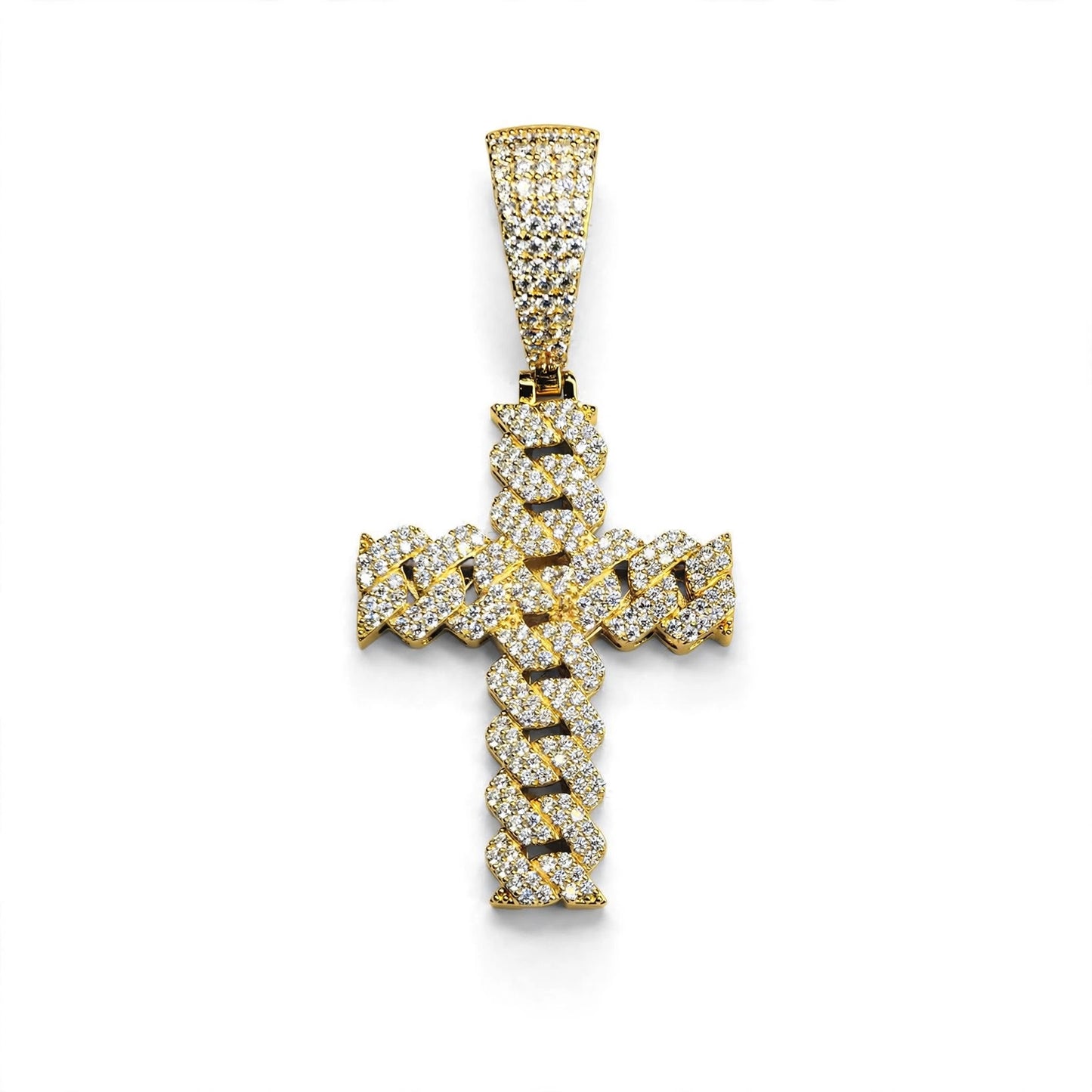 VVS CUBAN LINK CROSS PENDANT