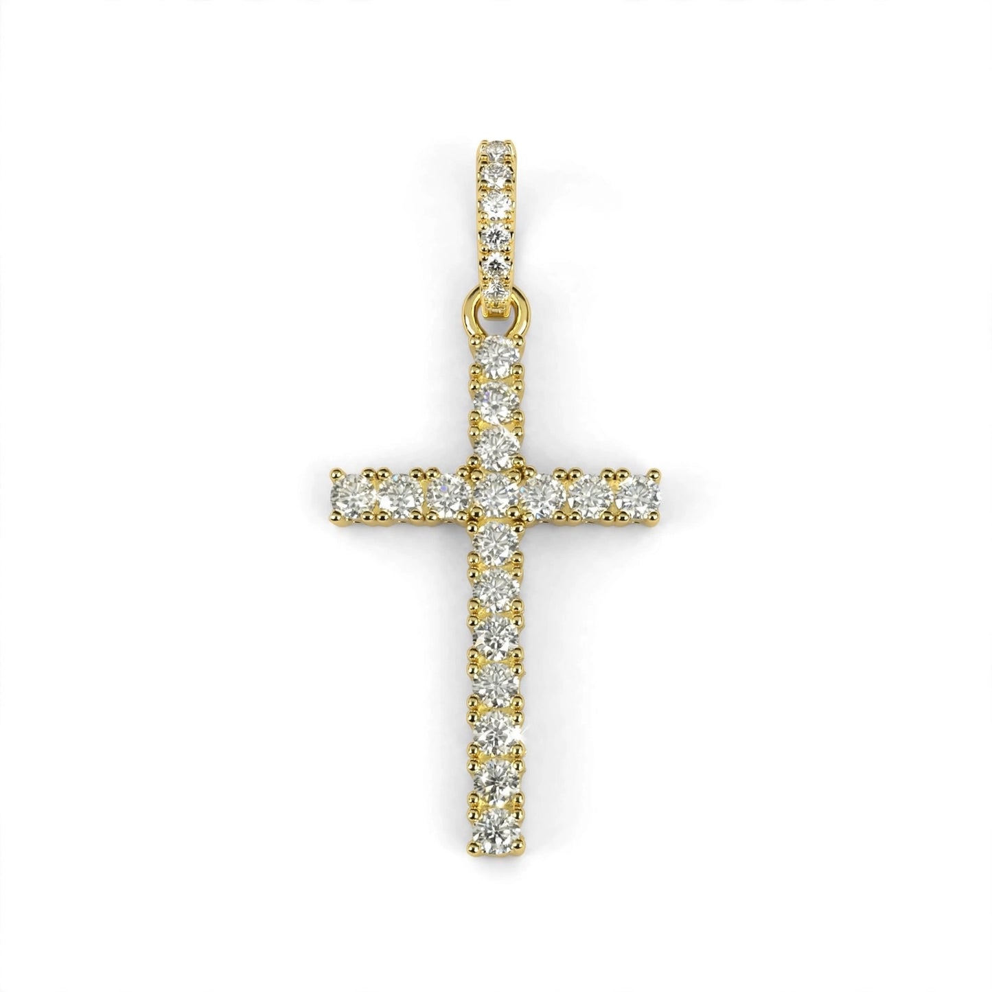 3MM VVS TENNIS CROSS PENDANT