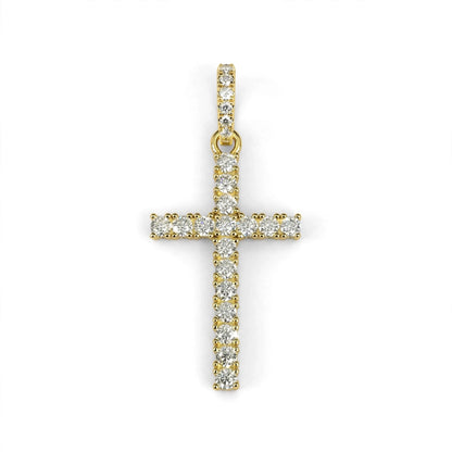 3MM VVS TENNIS CROSS PENDANT