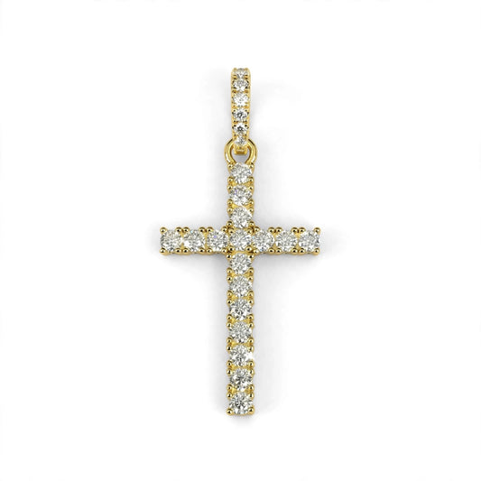 3MM VVS TENNIS CROSS PENDANT