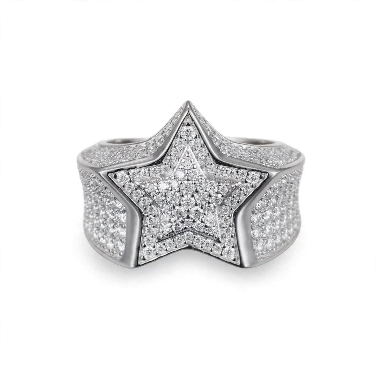 STAR RING  FULL ICED OUT