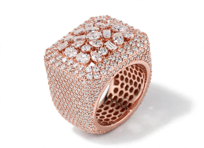 Paved Square Statement Ring