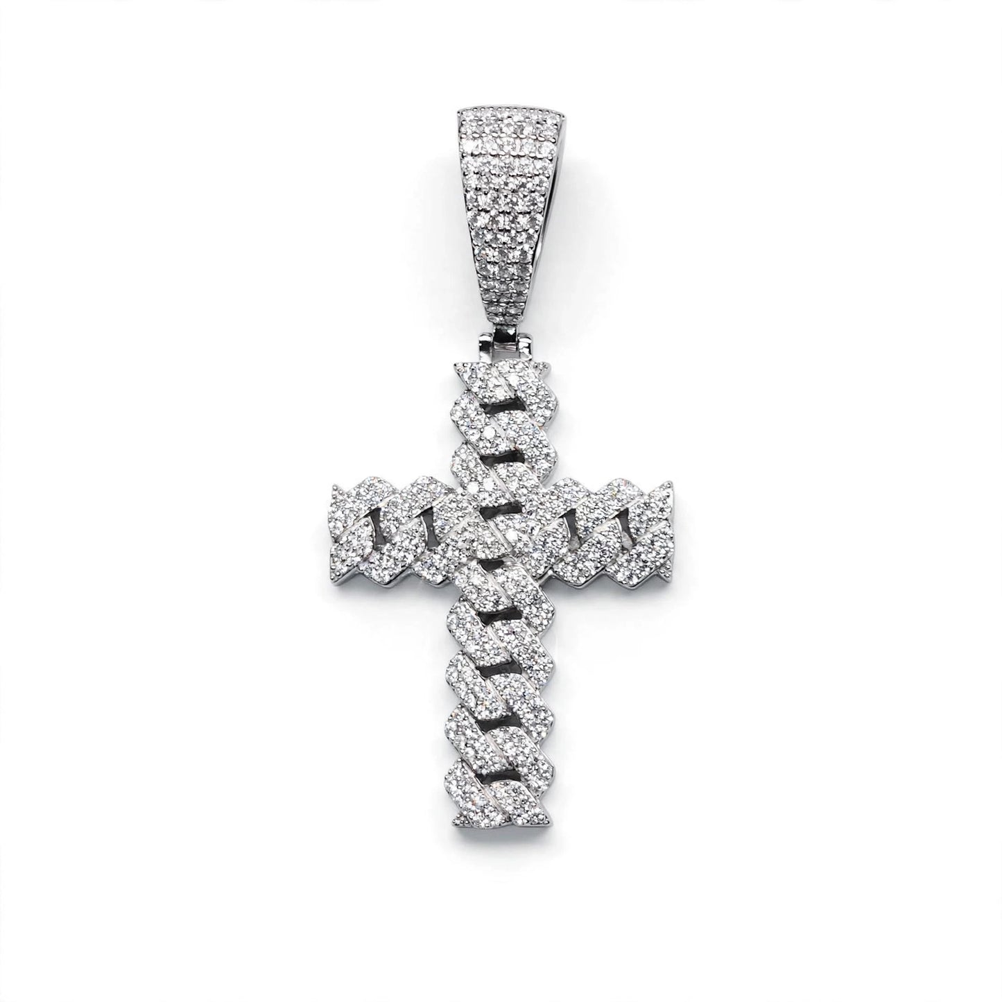 VVS CUBAN LINK CROSS PENDANT
