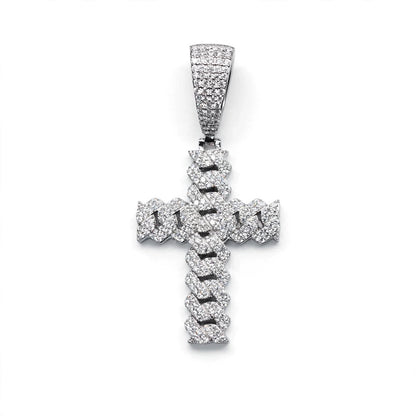 VVS CUBAN LINK CROSS PENDANT