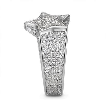 STAR RING  FULL ICED OUT