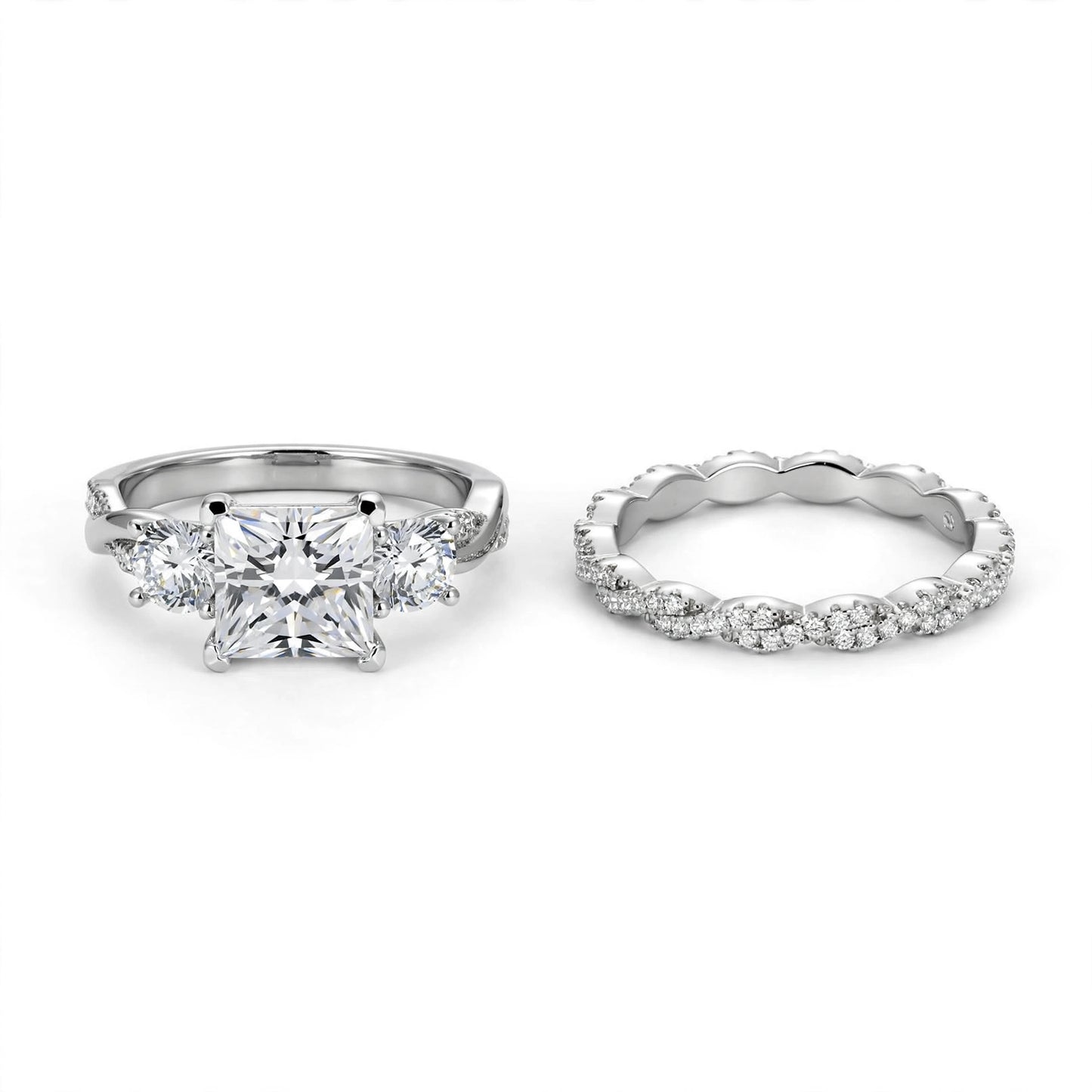 Wedding Set S925 Lab Grown Stone