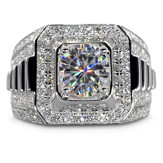 Men Rings Lab Grown Mossanite