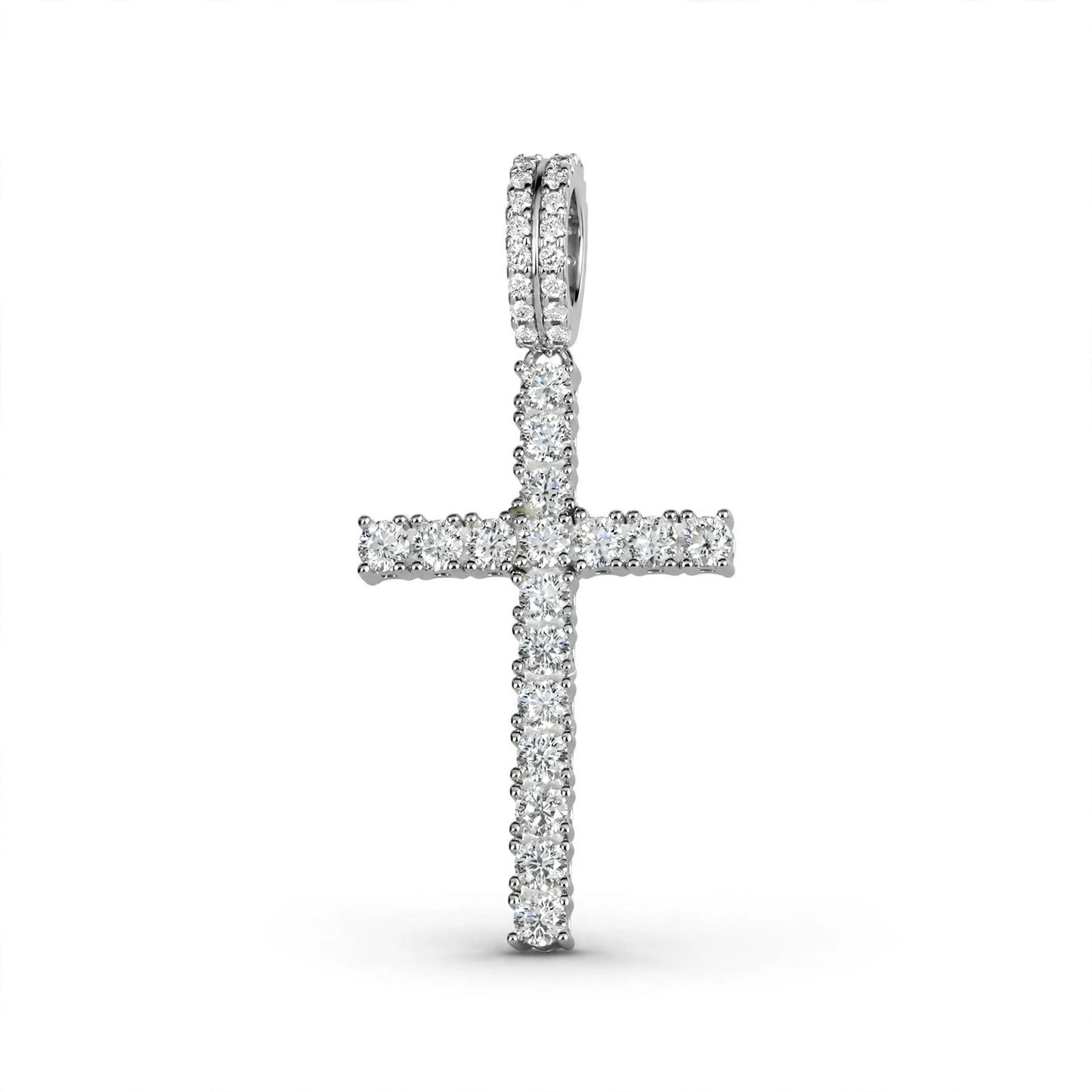 3MM VVS TENNIS CROSS PENDANT