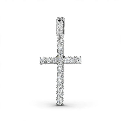 3MM VVS TENNIS CROSS PENDANT
