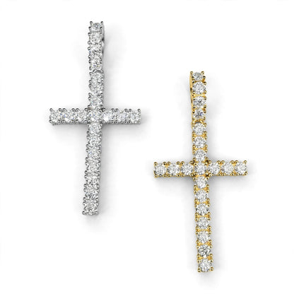 3MM VVS TENNIS CROSS PENDANT