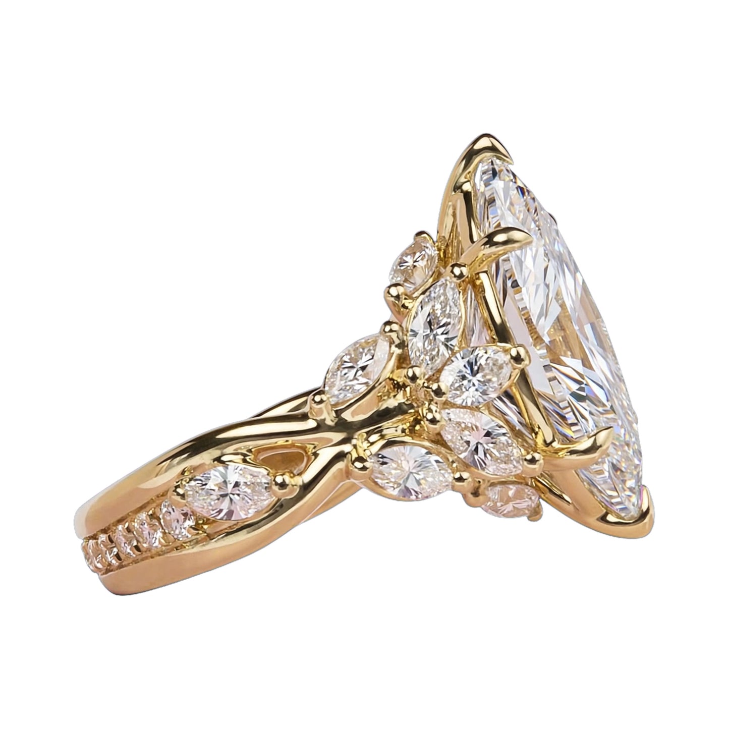 Women Ring Marquise Cut Diamond IGI