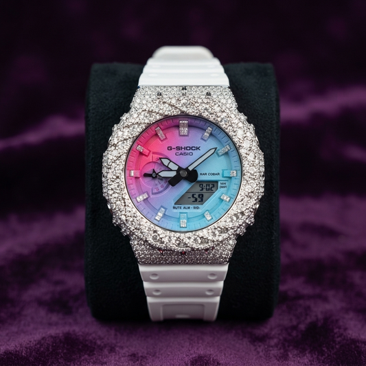 RainBow Dial Iced out Watch