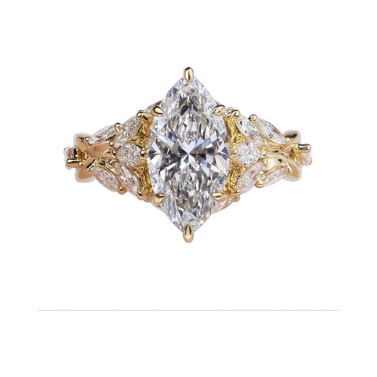 Women Ring Marquise Cut Diamond IGI